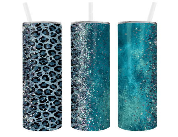 Leopard Turquoise Sublimation Tumblers - Avyanna's Musings and Designs