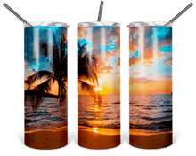 Load image into Gallery viewer, Beach Sublimation Tumblers Set 4 - Avyanna&#39;s Musings and Designs
